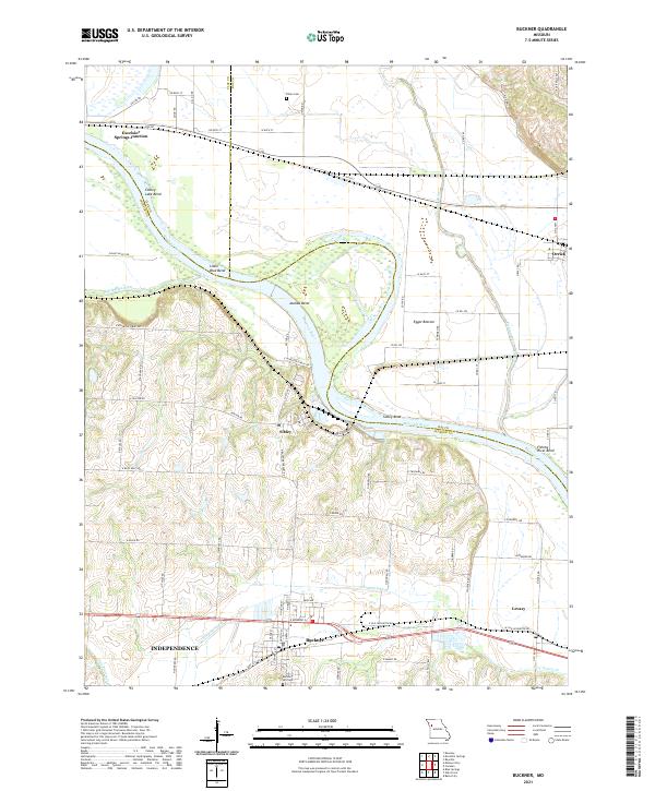 Buckner topographic map thumbnail