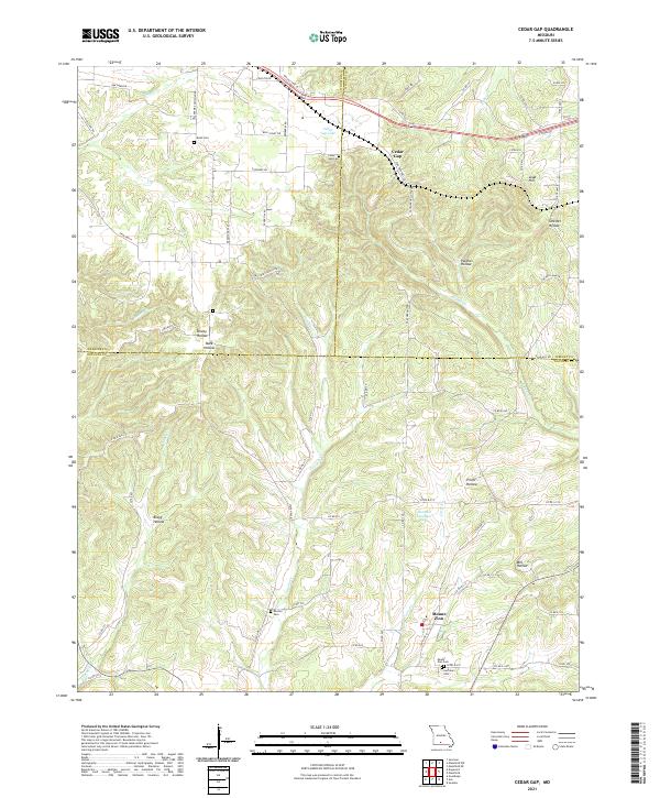 Cedar Gap topographic map thumbnail