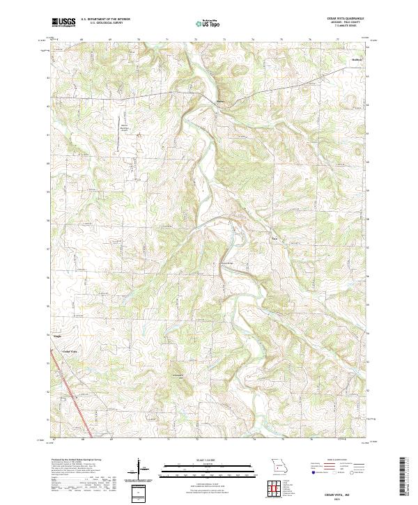 Cedar Vista topographic map thumbnail
