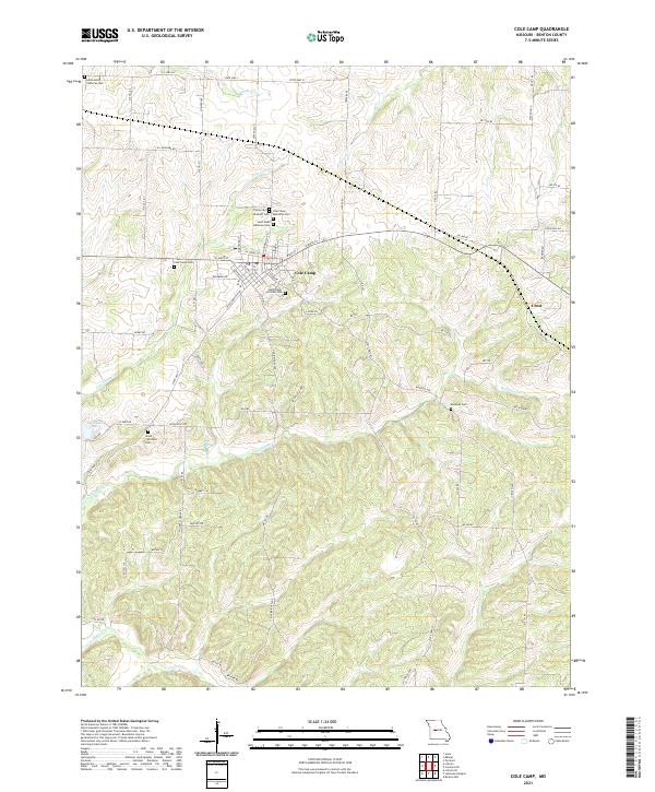 Cole Camp topographic map thumbnail