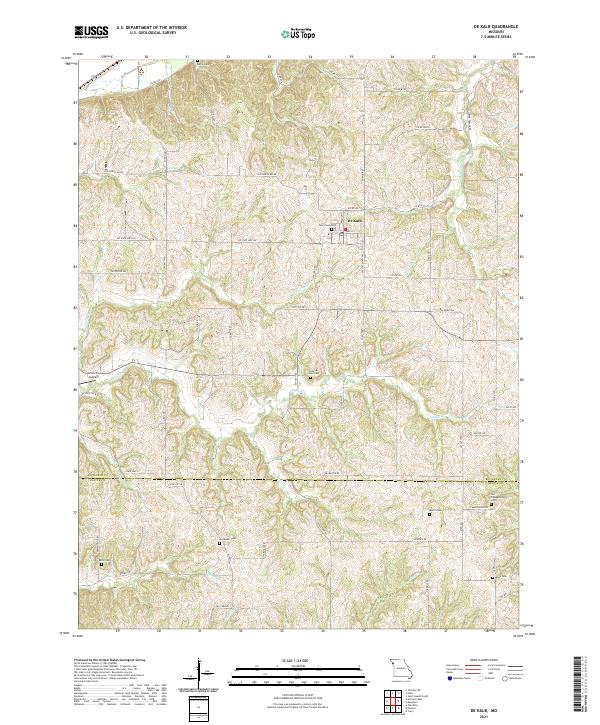 De Kalb topographic map thumbnail