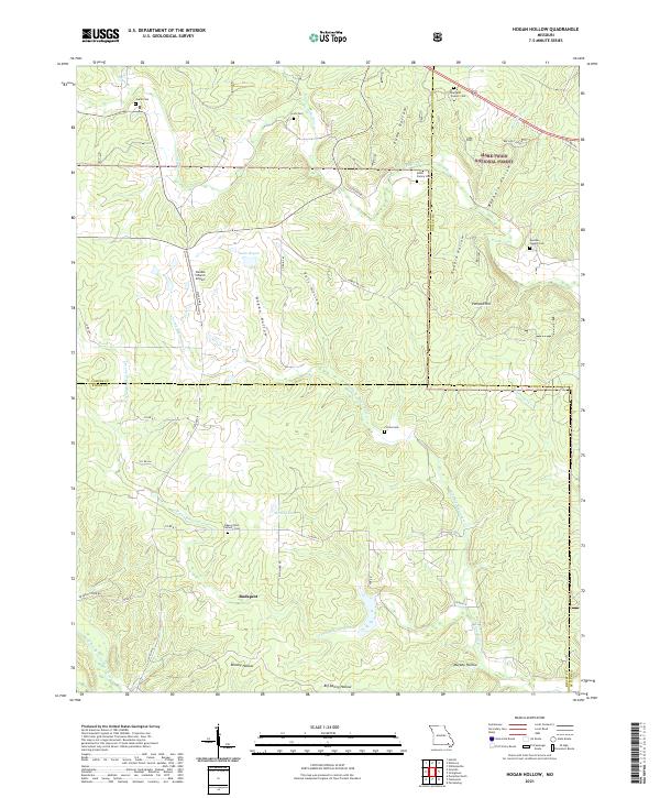 Hogan Hollow topographic map thumbnail