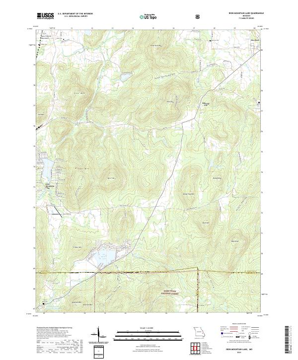 Iron Mountain Lake topographic map thumbnail