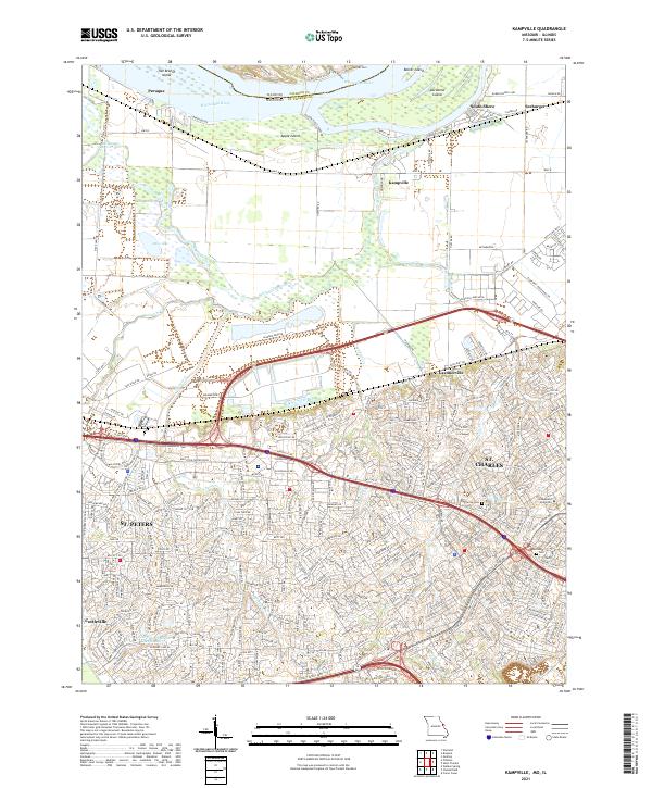 Kampville topographic map thumbnail