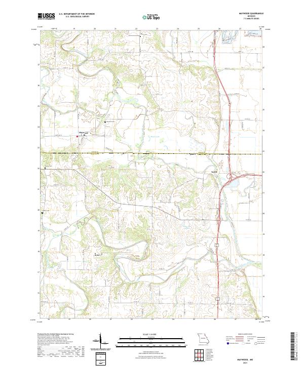 Maywood topographic map thumbnail
