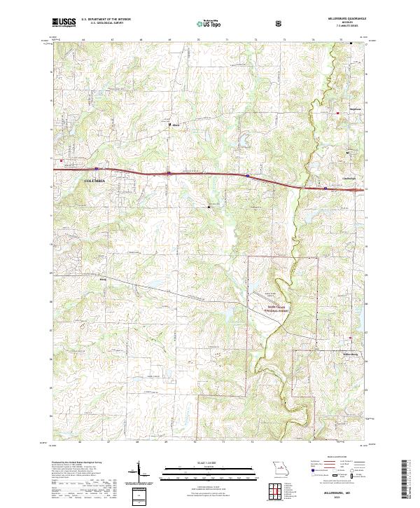 Millersburg topographic map thumbnail