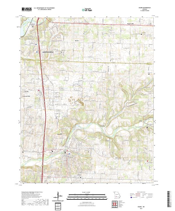Ozark topographic map thumbnail