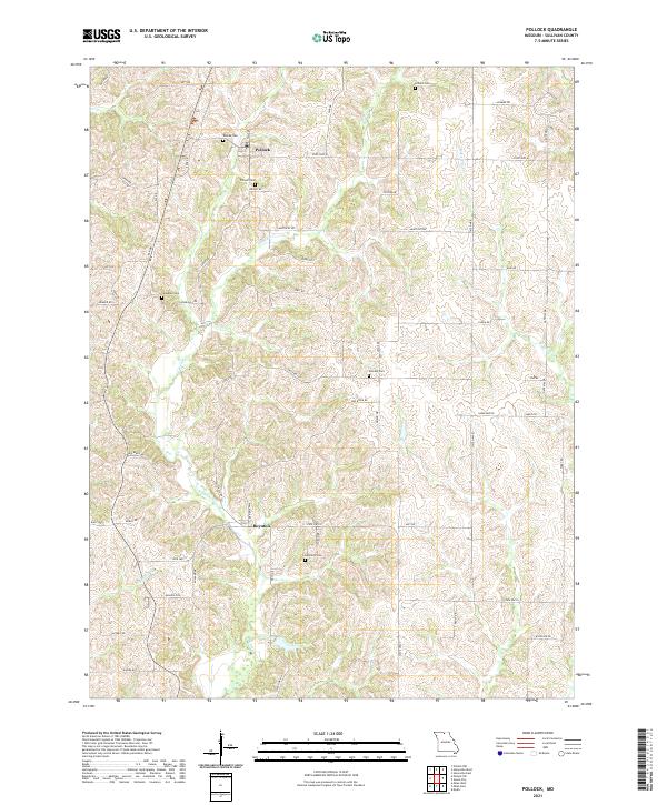 Pollock topographic map thumbnail