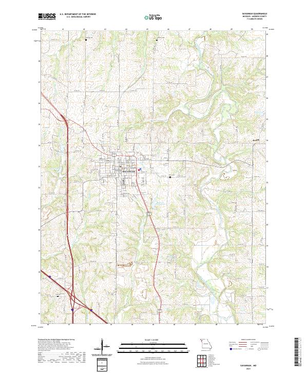 Savannah topographic map thumbnail