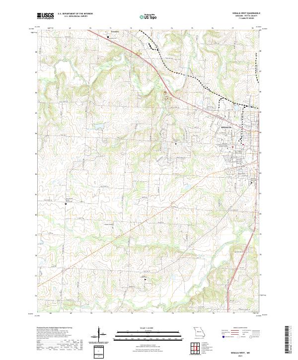 Sedalia West topographic map thumbnail