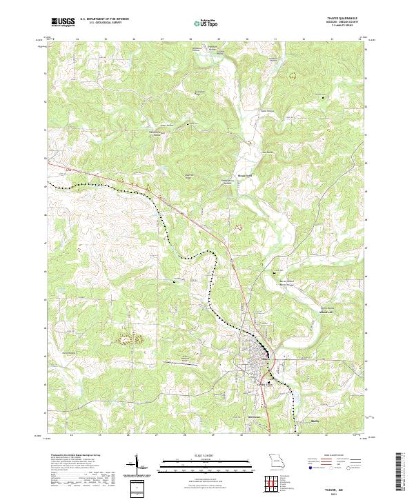 Thayer topographic map thumbnail