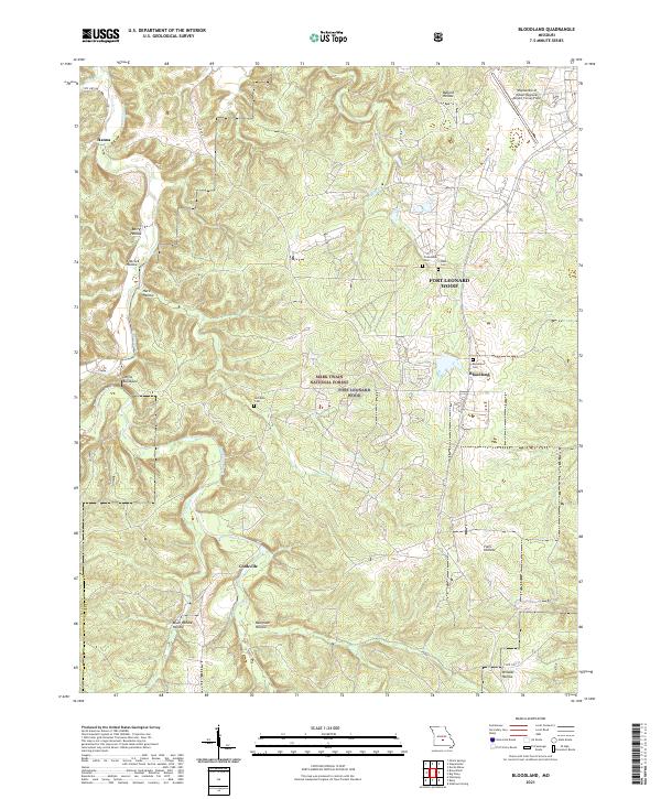 Bloodland topographic map thumbnail