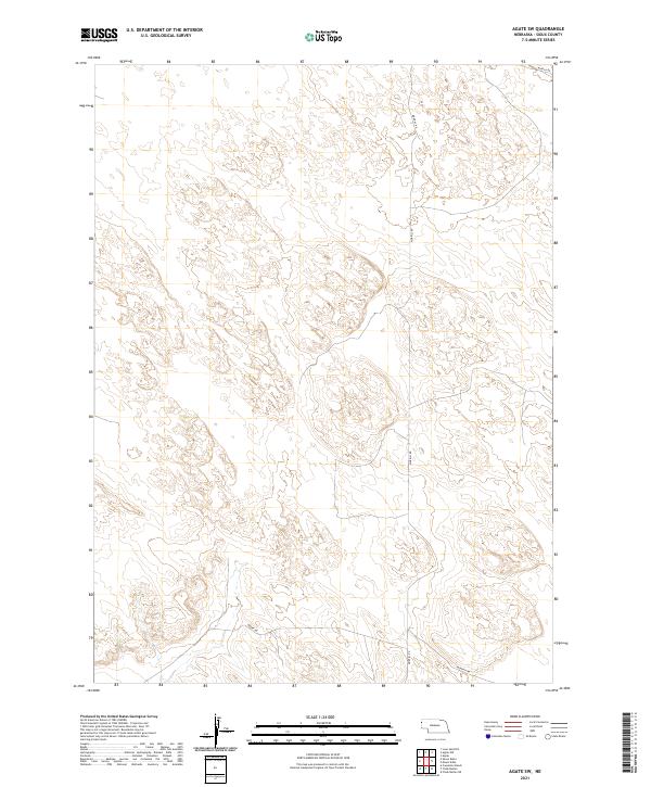Agate SW topographic map thumbnail