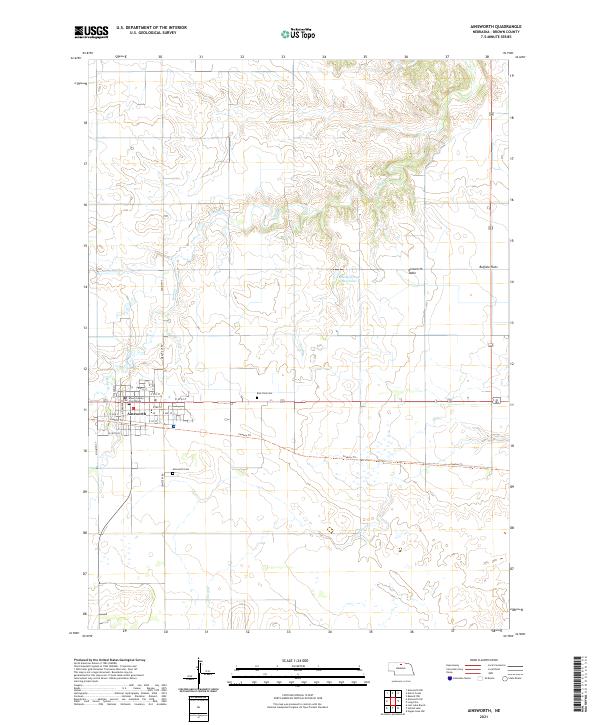 Ainsworth topographic map thumbnail