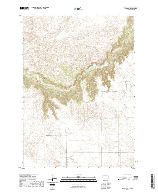 Ainsworth NW topographic map thumbnail