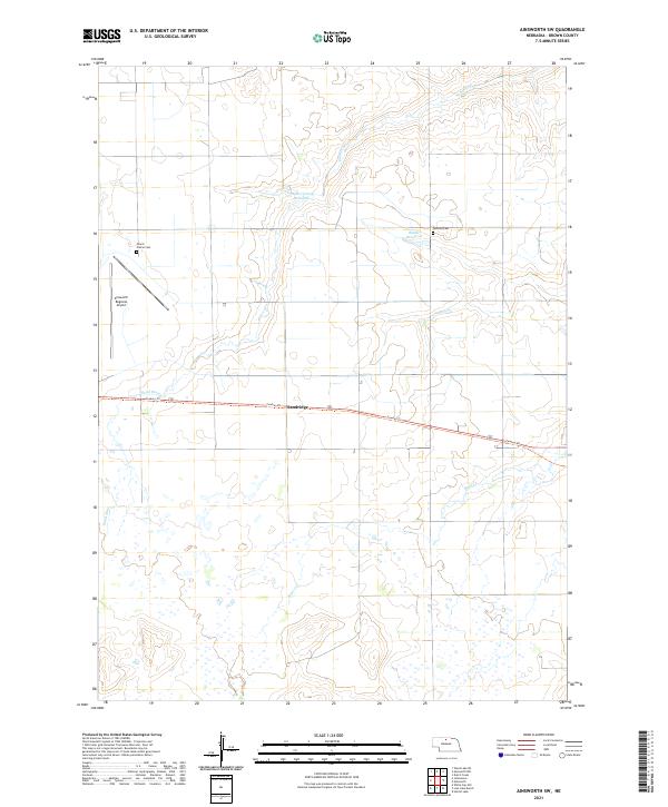 Ainsworth SW topographic map thumbnail