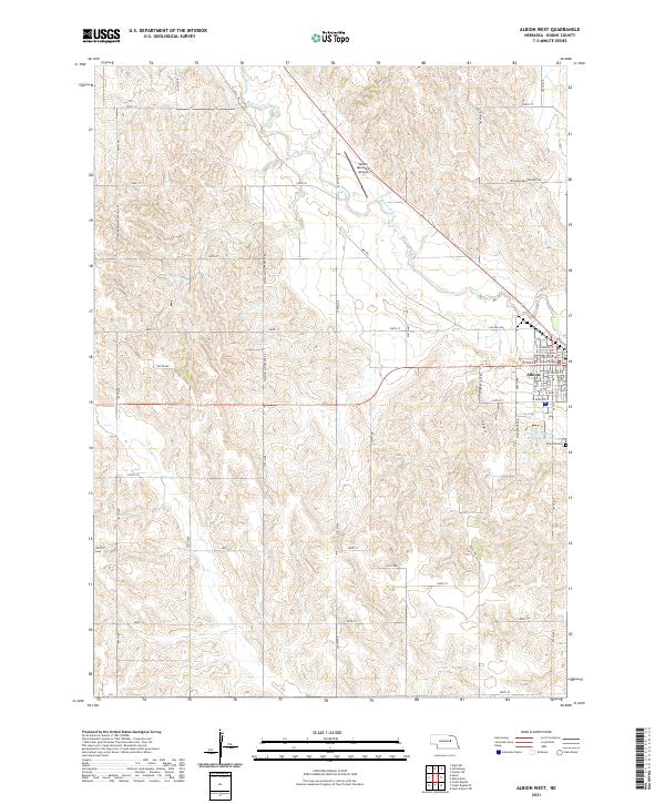 Albion West topographic map thumbnail
