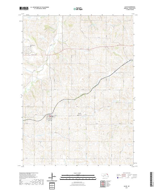 Allen topographic map thumbnail