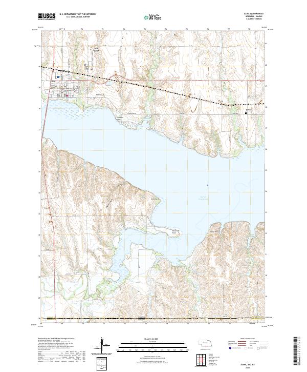 Alma topographic map thumbnail