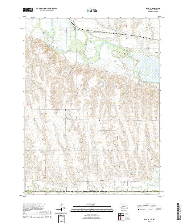 Alma SW topographic map thumbnail