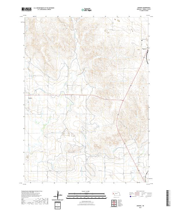 Angora topographic map thumbnail