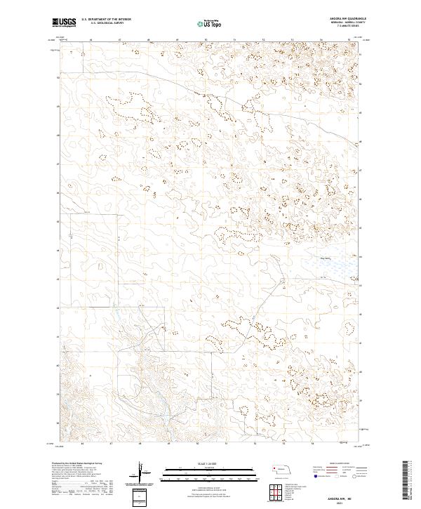 Angora NW topographic map thumbnail