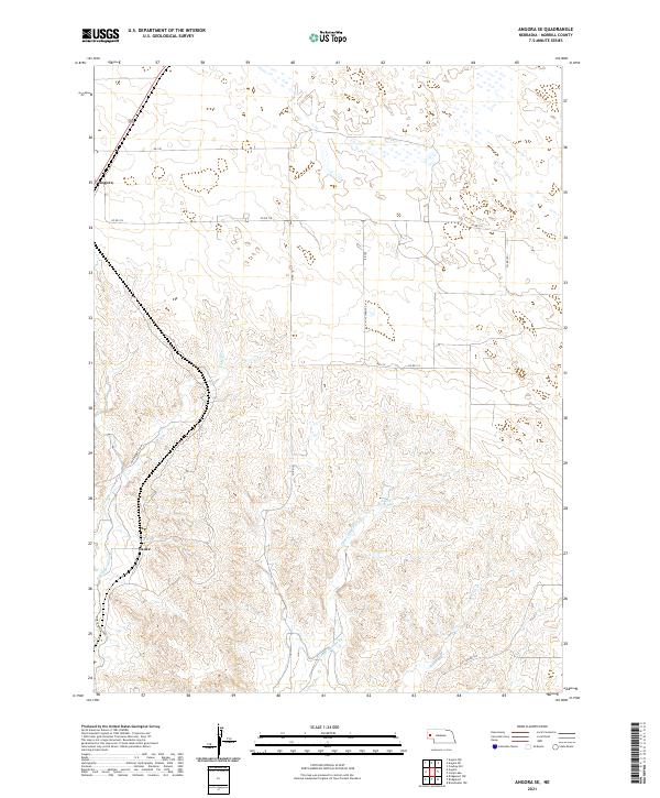 Angora SE topographic map thumbnail
