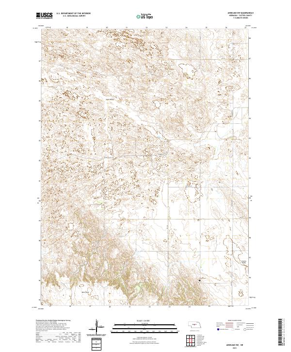 Anselmo SW topographic map thumbnail
