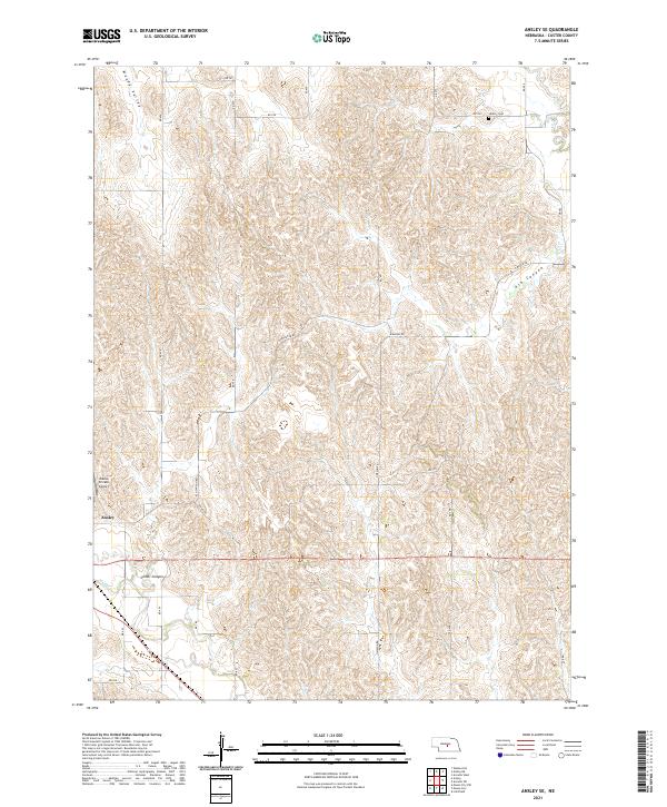 Ansley SE topographic map thumbnail