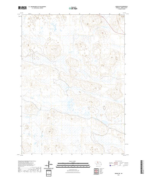 Arabia NW topographic map thumbnail