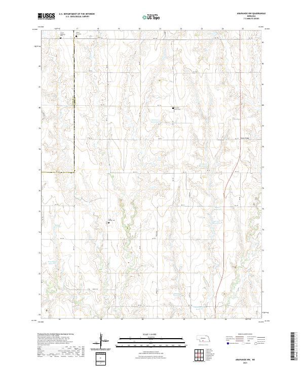 Arapahoe NW topographic map thumbnail