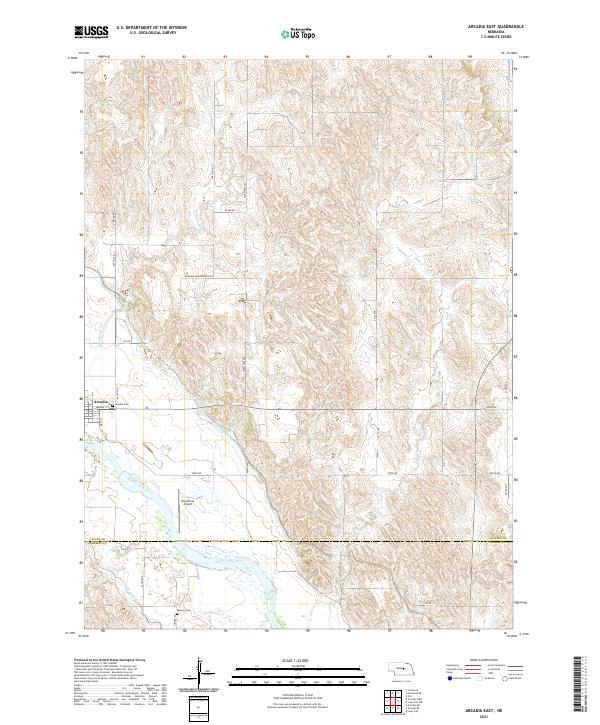 Arcadia East topographic map thumbnail