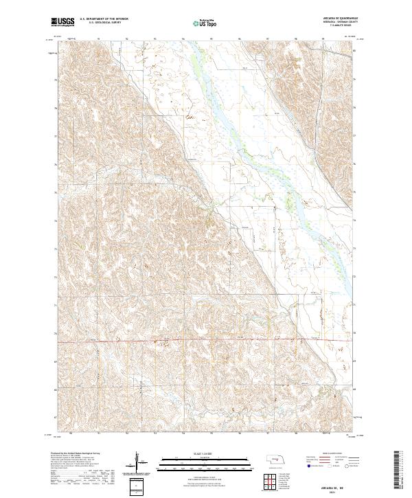 Arcadia SE topographic map thumbnail