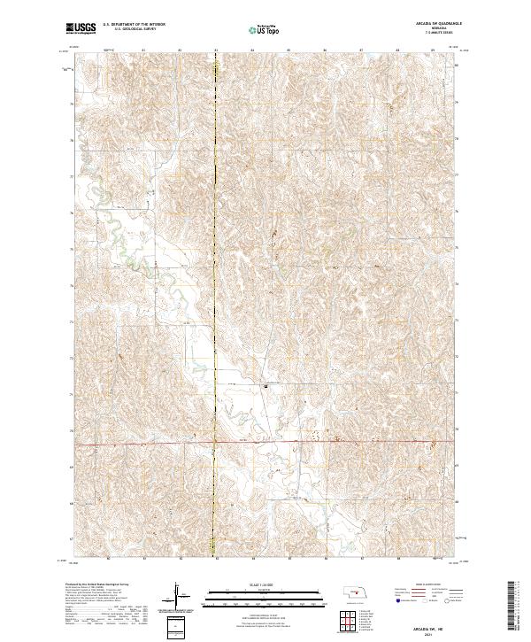 Arcadia SW topographic map thumbnail
