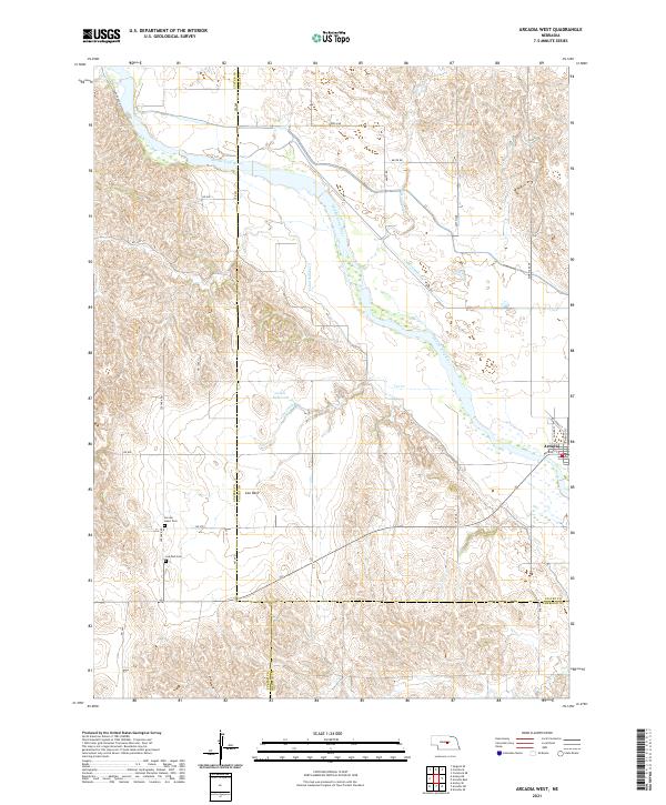 Arcadia West topographic map thumbnail