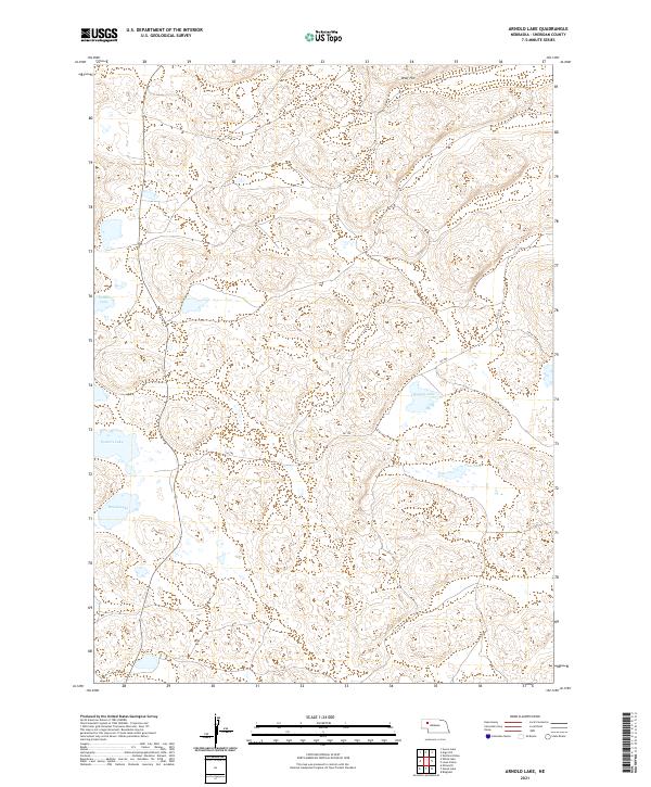 Arnold Lake topographic map thumbnail