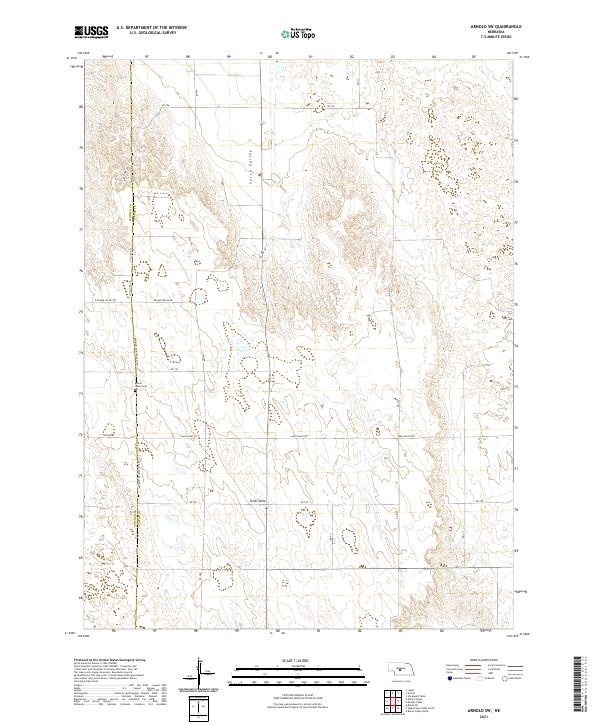 Arnold SW topographic map thumbnail