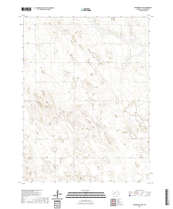 Arterburn Lake topographic map thumbnail
