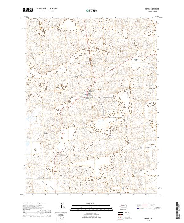 Arthur topographic map thumbnail