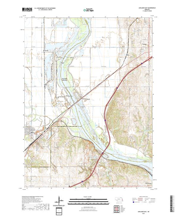 Ashland East topographic map thumbnail