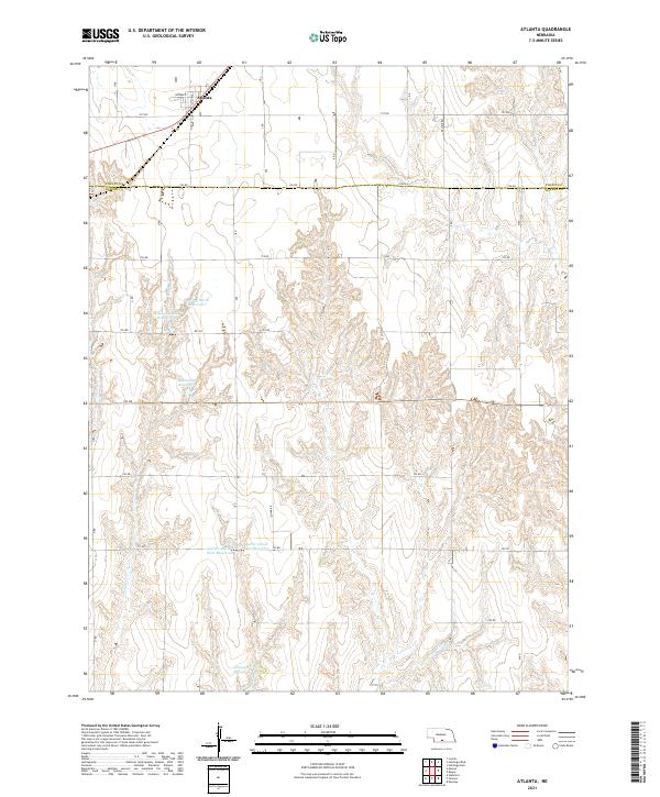 Atlanta topographic map thumbnail