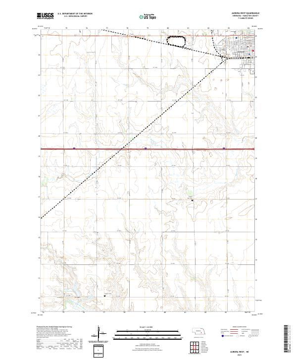 Aurora West topographic map thumbnail