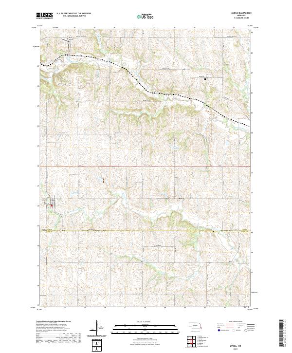 Avoca topographic map thumbnail