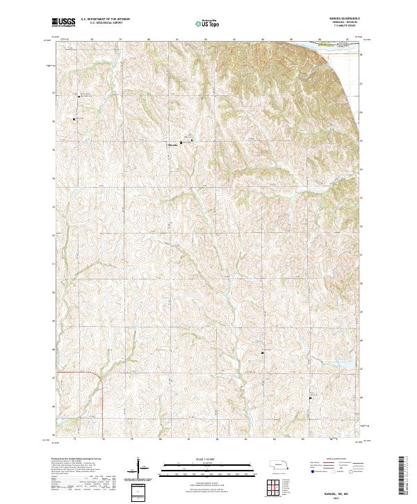 Barada topographic map thumbnail