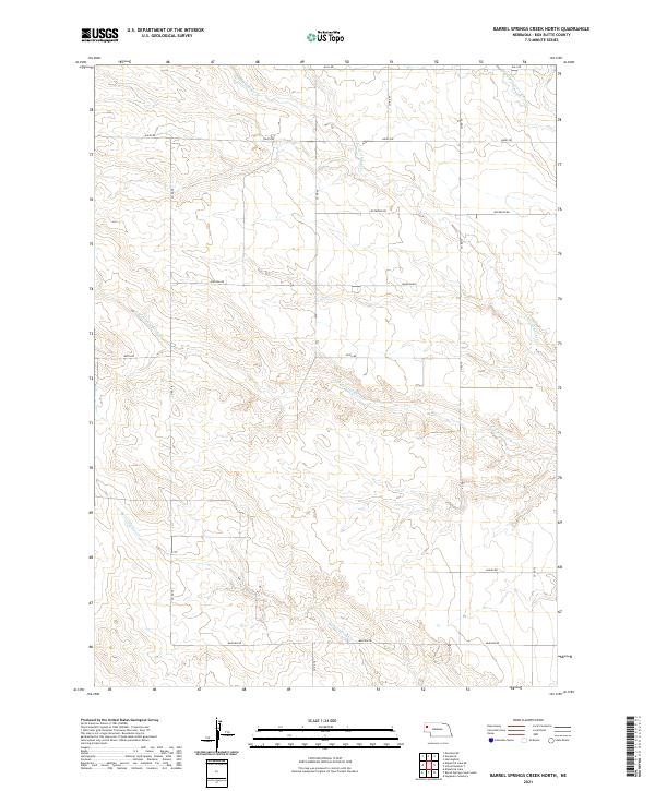 Barrel Springs Creek North topographic map thumbnail