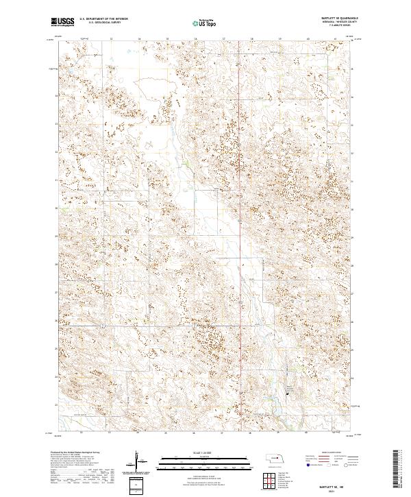 Bartlett SE topographic map thumbnail