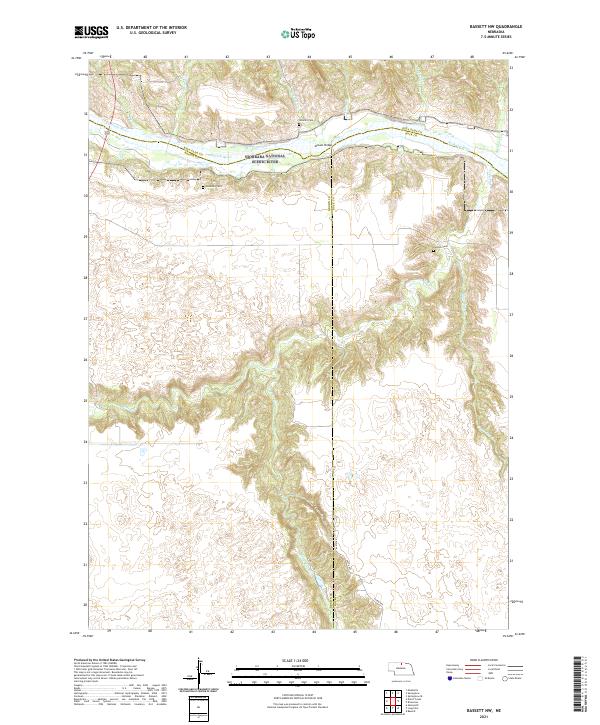 Bassett NW topographic map thumbnail