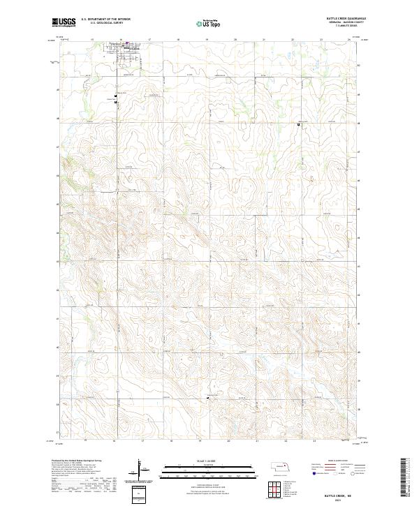 Battle Creek topographic map thumbnail