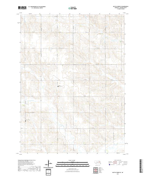 Battle Creek SE topographic map thumbnail