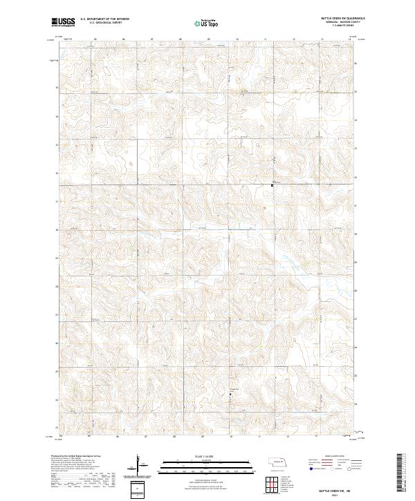 Battle Creek SW topographic map thumbnail